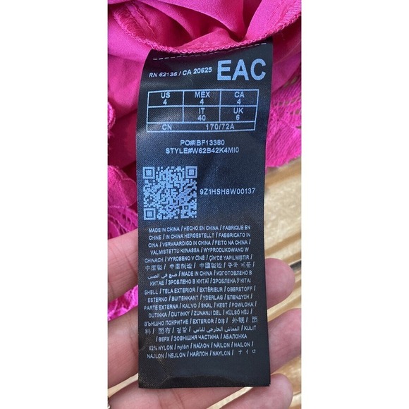 Guess Halter Top Lace Romper Size 4 Women’s Hot Pink - Picture 4 of 10